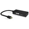 ICY BOX IB-AC1032 Mini DisplayPort DVI-D + VGA (D-Sub) + HDMI Noir