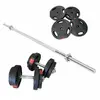 GORILLA SPORTS® Set de Barres d'Haltère - avec Disques de Poids 60kg / 100kg / 130kg, Ø30mm, Barre Longue 170cm, 2 Barres Courtes