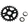 Saltbmx Couronne CNC 25T en Alliage 6061 T6 Noir avec Adaptateur Mandrin 19/22 mm