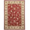 THEKO Tapis floral classique en 100% laine crème rouge 70x140 cm