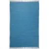Theko Tapis réversible en coton - tissé à la main - Turquoise 120x180