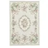 THEKO Tapis floral aubusson tissé plat - beige 60x90 cm