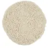 Tapis flokati en laine vierge - naturel D200 cm