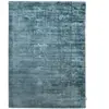 Tapis élégant doux et brillant en viscose aqua 65x135