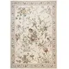 THEKO Tapis floral tissé plat - Crème 200x290 cm