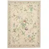 THEKO Tapis floral tissé plat - beige 70x120 cm