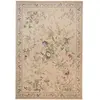 THEKO Tapis floral tissé plat - Beige 80x150 cm