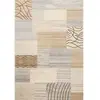 THEKO Tapis moderne noué main, laine non-teinte naturel 60x90