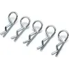 Absima Abisma Clips carrosserie petit / Argent (10 pcs)