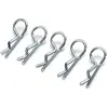 Absima Abisma Clips carrosserie moyen / Argent (10 pcs)