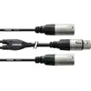 Cordial Câble Y Bretelle XLR Femelle/2 XLR Mâles 30 CM