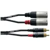 Cordial - Câble audio - RCA x 2 mâle pour XLR3 mâle - 1.5 m - noir