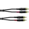 CORDIAL CFU3CC - Câble bretelle audio 3m 2 RCA mâle / 2 RCA mâle