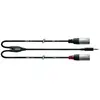Cordial CFY15WMM Câble Y Mini-Jack Stéréo/2 XLR M. Longs - 1.5M