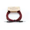 Cordial Câble jack pour guitare en tweed rouge 1,5 m