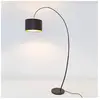 Holländer Lampadaire arqué Bambou Arco, brun-noir/doré