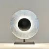 Holländer Lampe à poser Satellite 52 cm argentée/noire