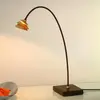 Holländer Élégante lampe à poser SNAIL en fer, brun et doré