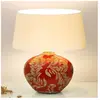 Holländer Lampe à poser Toulouse ovale, hauteur 43 cm, rouge