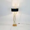 Holländer Lampe sur pied Elba ovale, or/noir, hauteur 180 cm, fer