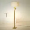 Holländer Lampe sur pied Lino, or/écru, hauteur 160 cm, fer
