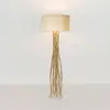 Holländer Lampe sur pied Capri, or/écru, hauteur 155 cm, fer martelé
