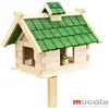 Refuge d'oiseaux Mangeoire d'oiseaux blancs en bois Villa Peuplement