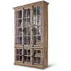 Vitrine Mamirolle, marron vieilli (43.5 x 142 x 241cm)