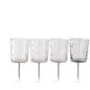 LOBERON Lot de 4 photophores à planter Fenella, transparent (6cm)