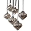 Loberon Lot de 6 décorations de Noël Lauranne, argenté vieilli (13 x 23 x 36cm)