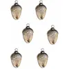 Loberon Lot de 6 décorations de Noël Gland, argenté vieilli (10cm)