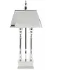 LOBERON Lampe à poser Pantin, argenté (13 x 21 x 46cm)