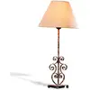 LOBERON Lampe à poser Clamart, lin/marron vieilli (56cm)