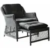 LOBERON Fauteuil Howe, gris/noir (70 x 85 x 85cm)