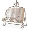 LOBERON Porte livre Fossat - fer - H/L/P env. 38/34 / 24 cm - crème vieilli