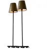 LOBERON Lot de 2 lampes à poser Filia, doré vieilli/noir (69cm)