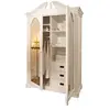LOBERON Armoire Somerset, blanc vieilli (58 x 120 x 200cm)