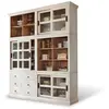 LOBERON Buffet Dubberly, blanc vieilli/marron vieilli (45 x 180 x 220cm)