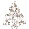LOBERON Lot de décorations de Noël Bjouterie, argenté vieilli (25 x 45 x 65cm)