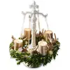 Loberon Support pour couronne Antwan, blanc vieilli (53cm)