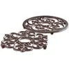 Loberon Lot de 2 dessous de plats Gratton, marron vieilli (1.5cm)