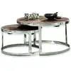 LOBERON Lot de 2 tables basses Houghton, marron (45cm)