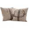 Loberon Lot de 2 Housses de Coussin Jourdain - Lin - Nacre - H/L env. 40/40 cm - Lin