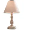 LOBERON Lampe à poser Kayenta, lin/blanc vieilli (36cm)