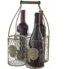 LOBERON Panier à bouteilles Alexandre, gris (22 x 22 x 36cm)