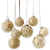 Loberon Lot de 8 décorations de Noël Imogen - Laiton - H/D env. 10 10 cm - Or