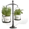 LOBERON Balance décorative Tynne, noir vieilli (15 x 47 x 54cm)