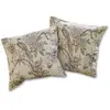 Loberon Lot de 2 Housses de Coussins Lorry - Lin - H/L env. 40 40 cm - Beige