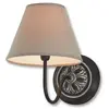 LOBERON Applique Gradinas - Fer - Coton - H/L/P env. 24/20/30 cm - gris/noir