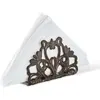 Loberon Porte-serviettes de table Plesnois, marron vieilli (6 x 13 x 9cm)